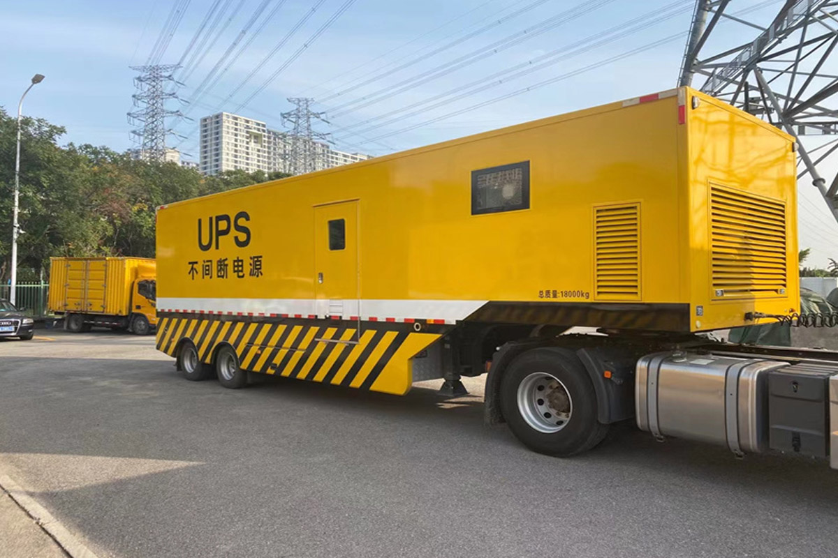 万冲镇发电机租赁施工现场